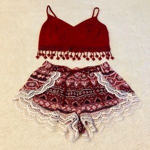 2-Piece Crop/Shorts Set